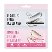 Masque Duo Bulle Boue Pores Parfaits Soo'Ae Charbon De Bois + Rose Boue