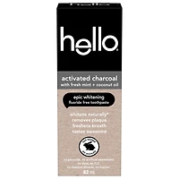 Dentifrice au charbon activé sans fluorure Hello - 82 mL Dentifrice charbon Hello