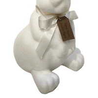 Easter White Flocked Sitting Bunny, 17", by Way to Celebrate