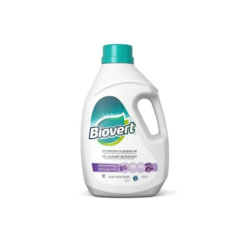 BIOVERT Coton Frais Détergent à Lessive HE Certifié Ecologo, 4.43 Litres, 100 Brassées