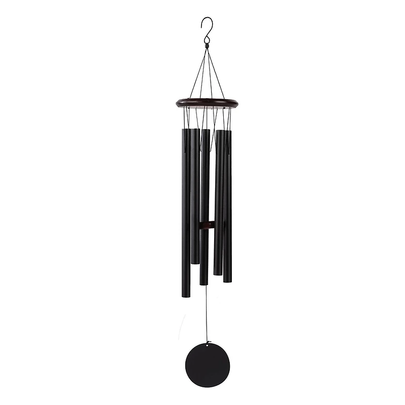 Hometrends 30" Classic Black Metal Outdoor Wind Chime