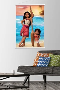Disney Moana 2 - Moana and Simea Wall Poster, 22.375" x 34" Framed