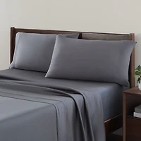 Allswell 300 Thread Count Soft & Silky 4-Piece Viscose from Bamboo Sateen Sheet Set, Queen Sheet Set