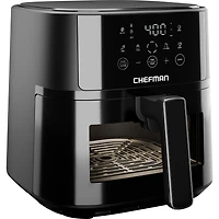 Friteuse à air Chefman TurboFry Touch 5.5L (6-Qt) Easy-View avec 4 préréglages de cuisson et bouton Hi-Fry 235°C (450°F) - Noir, Nouveau