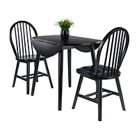 Moreno 3pc Drop Leaf Dining Table with Chairs