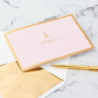 Carte de fête Signature en relief – Paper Wonder de Hallmark (Paris « Très Happy »)