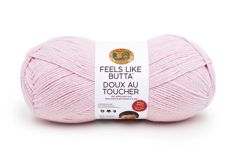 Lion Brand Yarn 123-101 Feels Like Butta Rose Fils de Bébé Super Doux