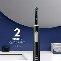 Oral-B Pro 1000 Electric Toothbrush, Black & White, 2 Handles, 2 Chargers, 2 Brush Heads