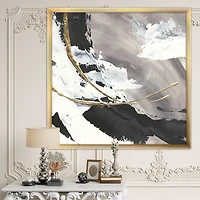 Designart Glam Painted Arcs II Framed Wall Art