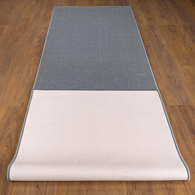 Tapis de couloir à motif de solide à sous-couche en caoutchouc de la collection Ottohome