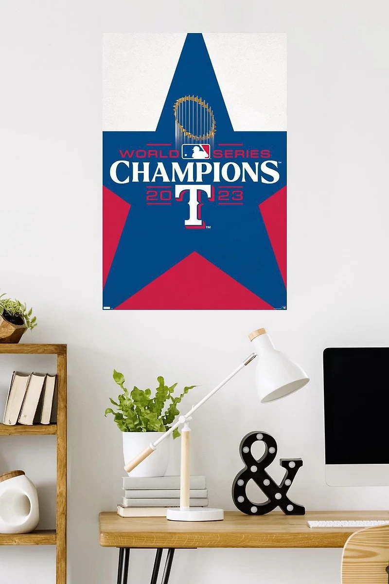 MLB Texas Rangers - 2023 World Series Team Logo Wall Poster, 22.375" x 34"