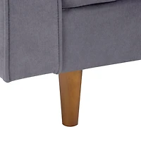 Fauteuil large et confortable CorLiving Mulberry Mid-Century pour le salon - Fauteuil d'appoint et de coin lecture, fauteuil idéal, fauteuil avec coussins de traversin inclus
