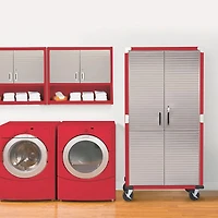 Armoire de rangement roulante UltraHD, Rouge, 91 cm (L) x 46 cm (P) x 183 cm (H)