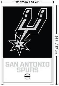 NBA San Antonio Spurs - Logo 21 Wall Poster, 22.375" x 34"