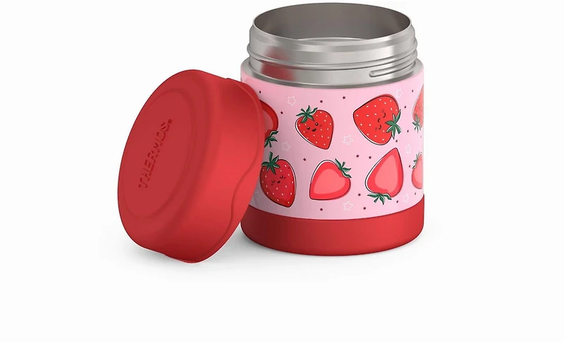 Thermos Kids Stainless Steel Vacuum Insulated FUNtainer Food Jar, 295 ml, Strawberries