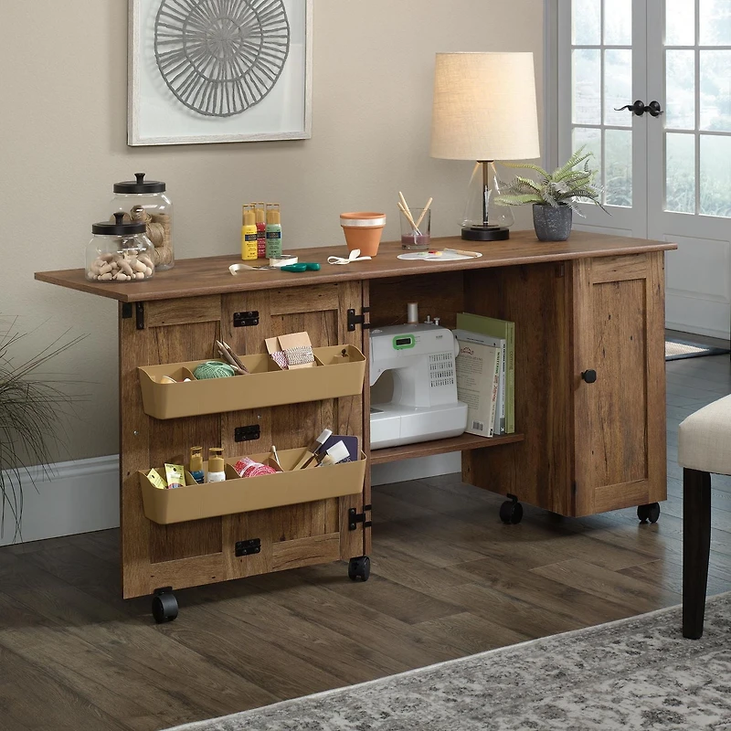 Sauder Table sur roulettes pour machine à coudre