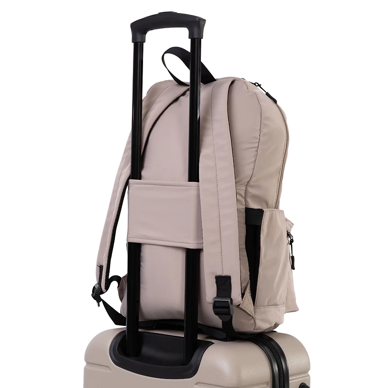 Jetstream® Ensemble de Bagages à Main 2 pièces – Valise Cabine Rigide 20" à Roulettes et Sac à Dos de Voyage Pliable Ensemble de Bagage de Cabine