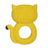 A Little Lovely Company - Teething Toy - Yellow - Natural Rubber from Hevea Tree – Amusing Tiger Character - Soothes and Comforts Teething Babies - Safe and Fun – 0+ months