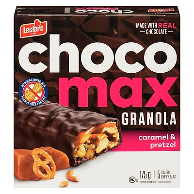 Chocomax Caramel & Pretzel Granola Bar, 175g/5 coated bars