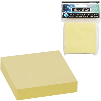 Merangue Self-Adhesive Notes, 3" x 3", Yellow, 1440 Pack