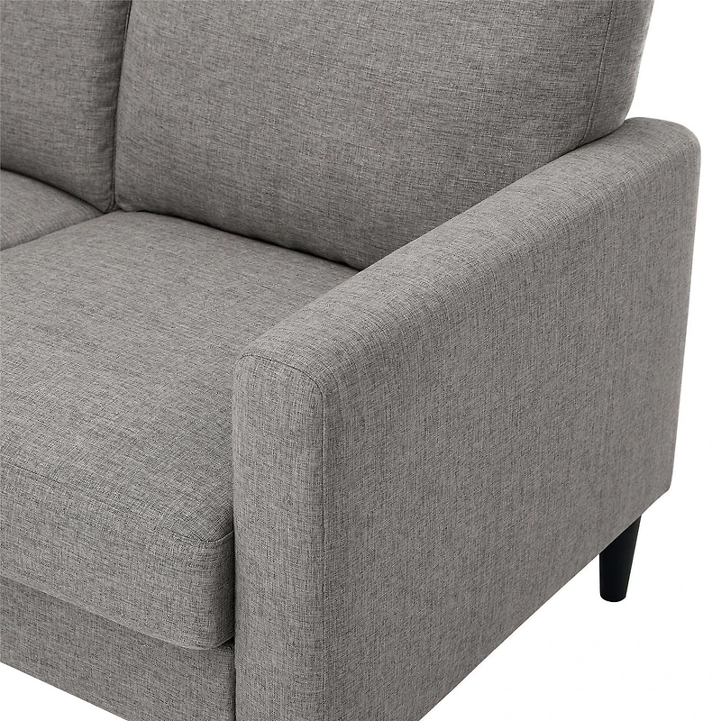 Dorel Living Kaci réversible contemporain rembourré en coupe, gris