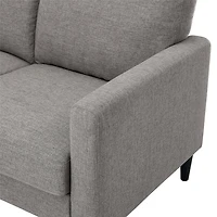 Dorel Living Kaci Reversible Contemporary Upholstered Sectional, Gray