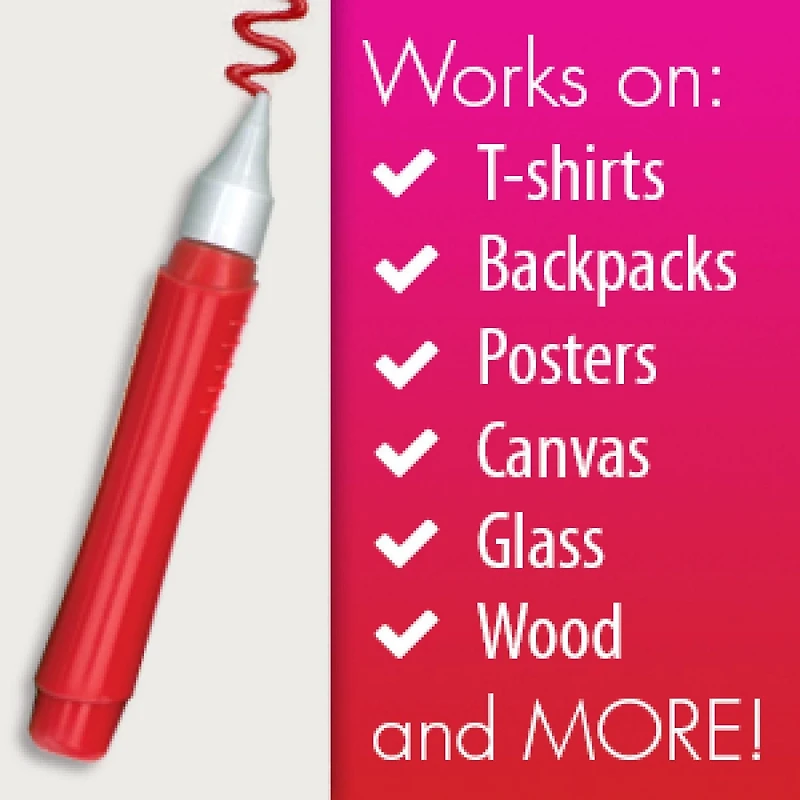 Scribbles 3D Fabric Paint Pens 5 Pack Brights