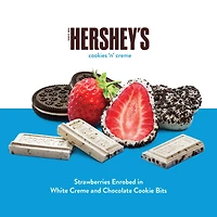 Hershey's Strawberries in Cookies ‘N’ Creme, 8 oz (Frozen), StbryWhteChoCkieCrmb
