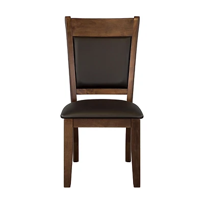 Topline Home Furnishings Dark Brown Vinyl Side Chairs<br>Sold in sets of 2