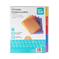 Intercalaires à 5 onglets en poly