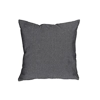 Chambray Cushion With Zipper (Black) - Set of 2