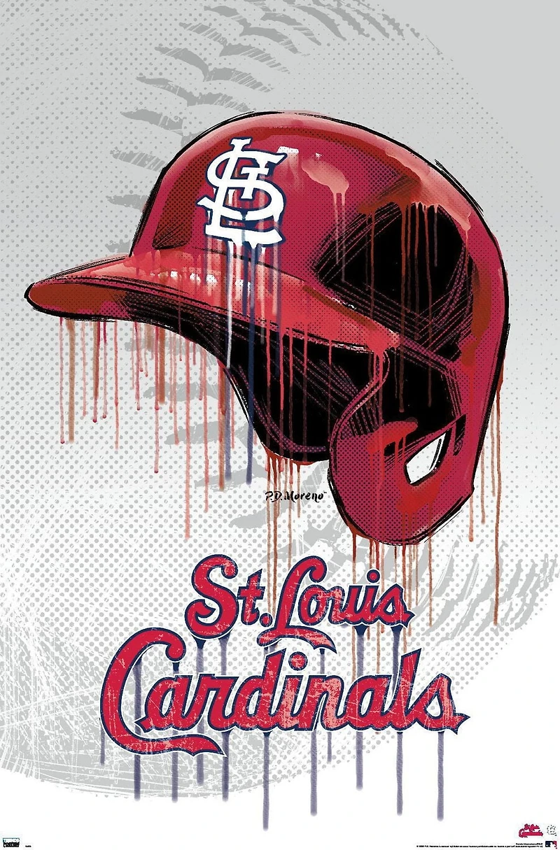 MLB St. Louis Cardinals - Drip Helmet 20 Wall Poster, 22.375" x 34"