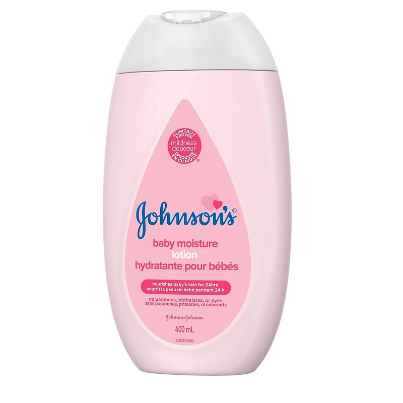 Lotion hydratante pour bébés Johnson’s - Hydratant pour le crops à l'huile de coco - Soins de la peau pour bébés - Sans parfum - 400 ml 400 ML