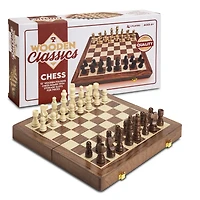 Tradeopia Folding Wooden Chess Set, 12-Inch Wooden Folding Chess Board