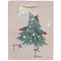 Moyen Sac Cadeau Jupe De Sapin Joyeuse