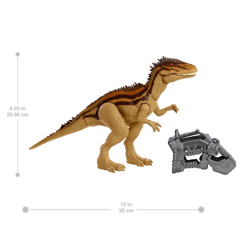 ​Jurassic World Mega Destroyers Carcharodontosaurus Dinosaur Action Figure, Toy Gift with Movable Joints, Attack and Breakout Feature