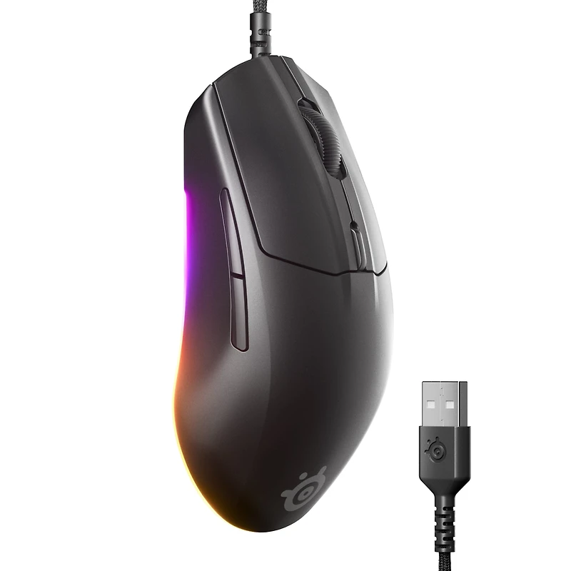 RIVAL 3 GEN2 WIRED MOUSE BLACK - PC