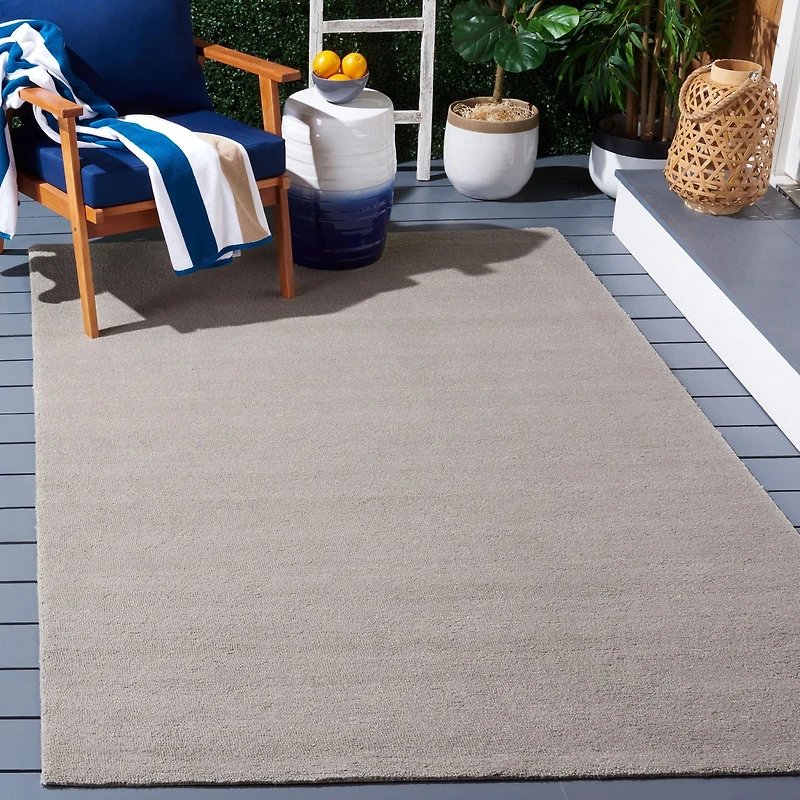 SAFAVIEH Outdoor Microloop Garrett Tapis Intérieur/Extérieur Uni