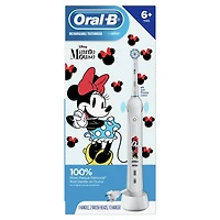 Brosse à dents électrique pour enfants Oral-B, mettant en vedette Minnie Mouse de Disney, enfants de 6 ans et plus