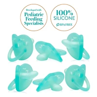 Evenflo Feeding Balance + Stage 2 Orthodontic Silicone Pacifier, Aqua