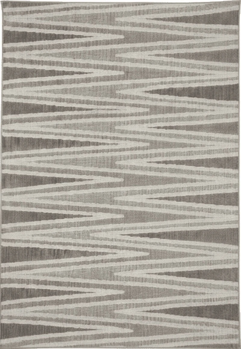 Rug Branch Hogar Abstract Indoor Outdoor Area Rug, Grey Cream, Modern - Living Room, Bedroom, Dining and Kitchen<br>
