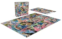 Buffalo Games Bonjour Cats and Dogs Collage 1000-Piece Interlocking Jigsaw Puzzle for Adults Ages 14-99 Years