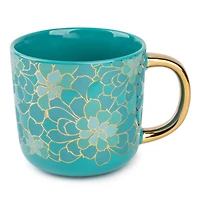 Tasse à café en grès thym et table, 16 oz liq., succulente sarcelle Tasse