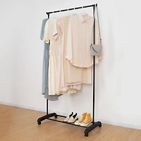 Mainstays Simple Single Rod Garment Rack, Black