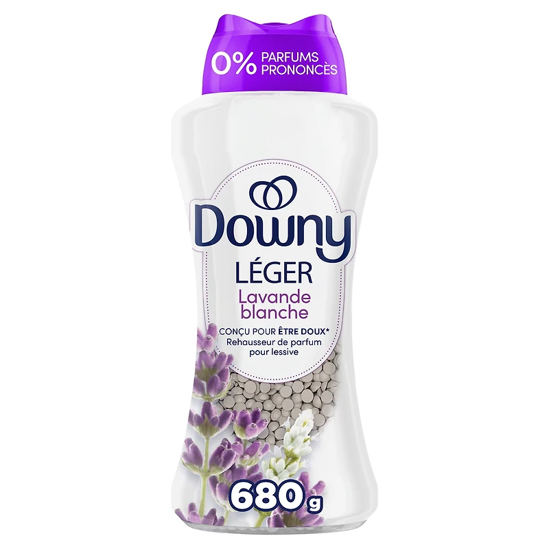 Downy Light Laundry Scent Booster Beads, White Lavender Scent, In-wash fabric beads designed to be gentle with a light boost of scent, No Heavy Perfumes, 680 g