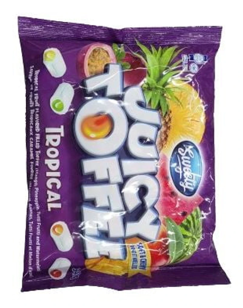 Sweety Toffees Cream Filled Tropical 25pk 340g, Toffees Cream Filled Tropical 25pk