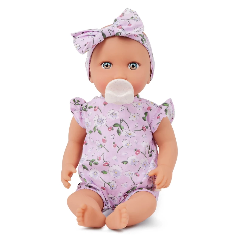 LullaBaby Baby Doll - Floral Outfit Blue Eyes & Fair Skin Tone