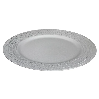 Charger Plate (Braids) (Silver) (13") - Set of 6