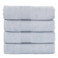 Serviette de bain Fabstyles super douce et absorbante, serviettes de bain de luxe pour spa, maison et hôtel, serviettes à séchage rapide, lot de 4, 27 x 54 pouces