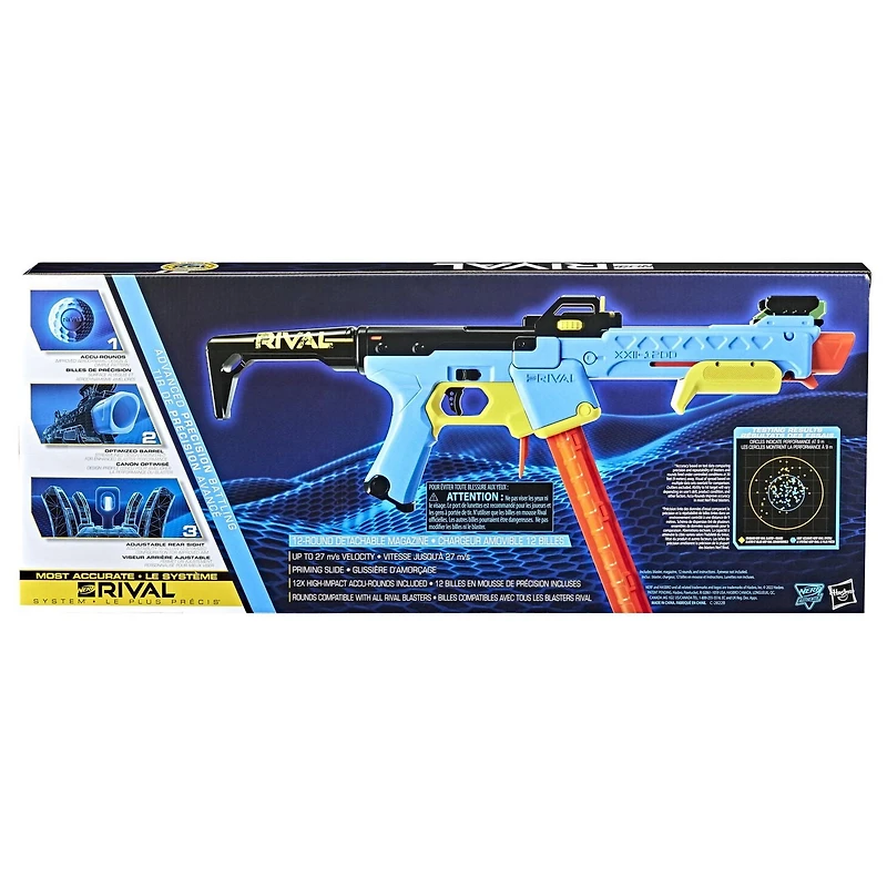 Nerf Rival, blaster Pathfinder XXII-1200, système Nerf Rival le plus précis, viseur ajustable, chargeur 12 billes, 12 billes en mousse Nerf Rival de précision